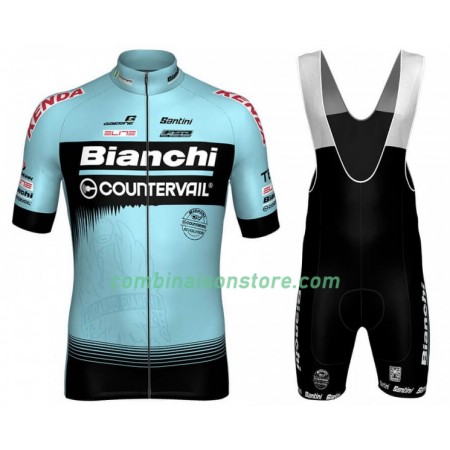 Combinaison Cycliste + Cuissard à Bretelles 2018 Bianchi Countervail N001